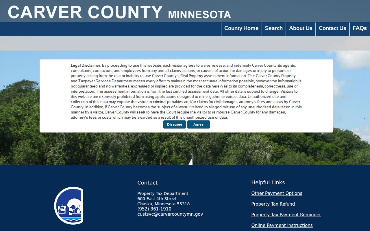 Chanhassen street directory Carver assessor search entry